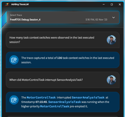 TraceLLM assistant UI